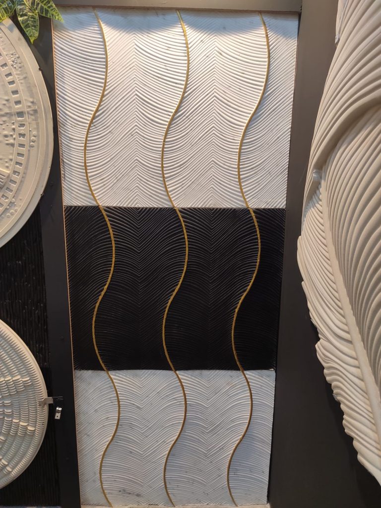 Bespoke Exotic Marble Art with a Brass Touch